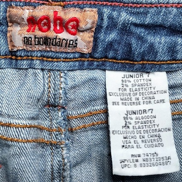 Vintage Y2K Indie Grunge Low Rise Blue Jean Denim Micro Mini Skirt / Size: 7 - Picture 5 of 5